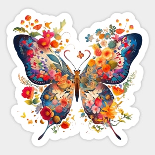 Floral Fantasia: The Enchanted Butterfly Sticker